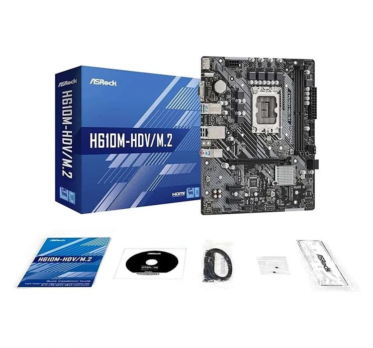 Custom Gaming Desktop PC, ASRock H610M-HDV M.2 R2.0 Motherboard