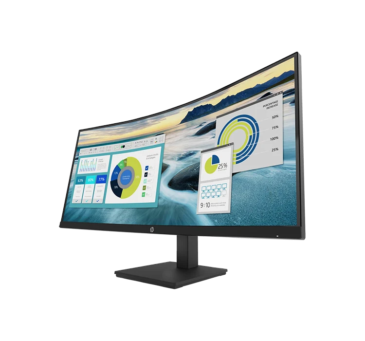 HP P34hc G4 WQHD USB-C Curved Monitor (21Y56AS) - Image 4