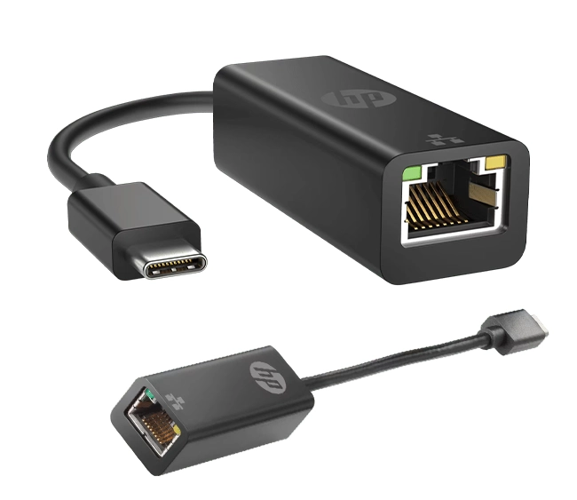 HP USB-C to RJ45 Adapter - Black - V7W66AA