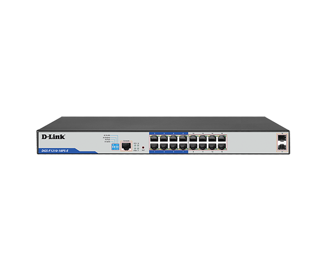D-Link 18-Port Gigabit Smart Managed PoE+ Switch (DGS-F1210-18PS-E)