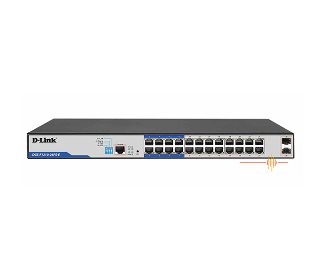 D-Link 26-Port Gigabit Smart Managed PoE+ Switch (DGS-F1210-26PS-E)