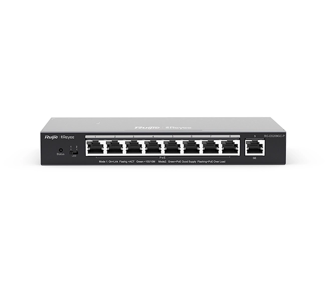 Ruijie RG-ES209GC-P, 9-Port Gigabit Smart Cloud Managed PoE Switch