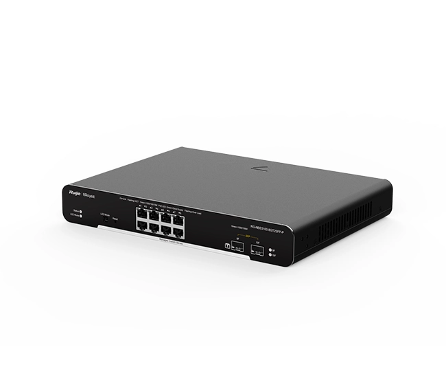 RG-NBS3100-8GT2SFP-P, 10-Port Gigabit Layer 2 Cloud Managed PoE Switch