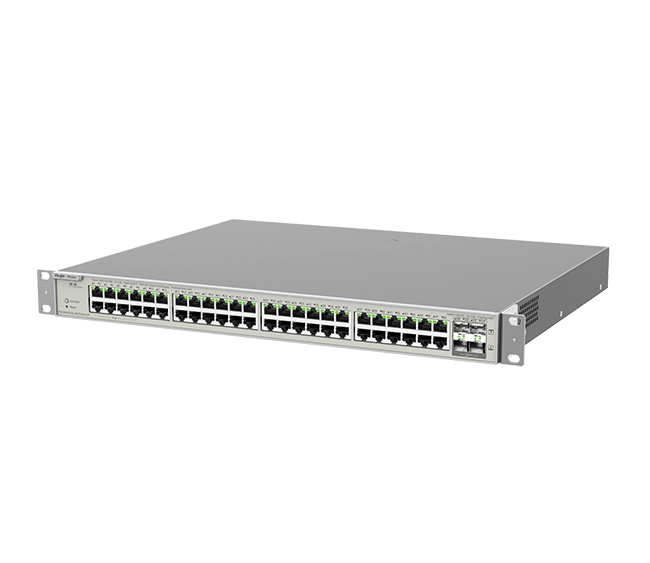 RG-NBS5200-48GT4XS-UP, 48-port Gigabit Layer 3 PoE Switch, 4 SFP+ Uplink