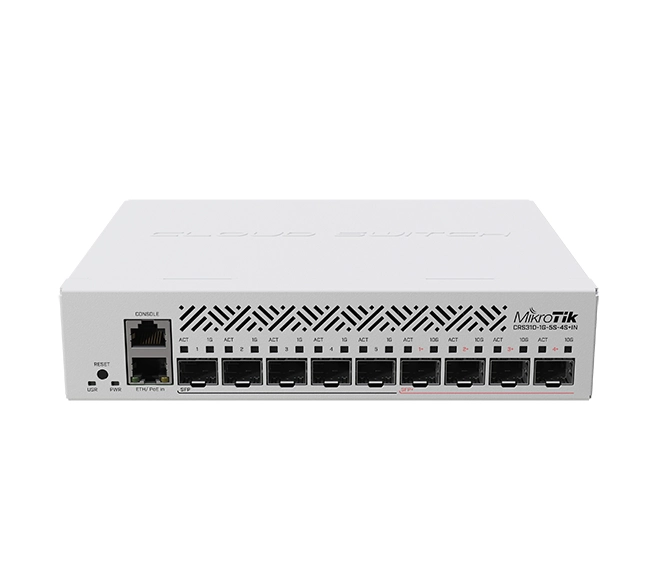 MikroTik CRS310‑1G‑5S‑4S +IN 10G SFP+ Switch