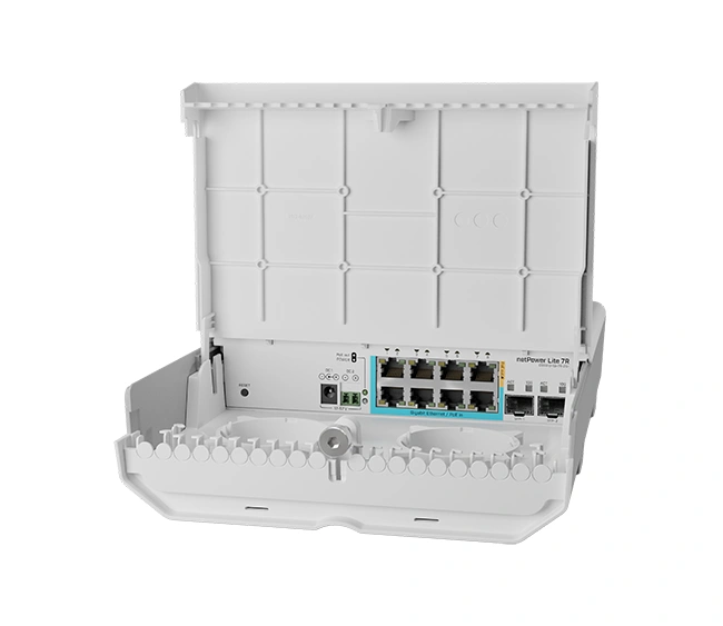 MikroTik netPower Lite 7R (CSS610‑1Gi‑7R‑2S+OUT) Switch