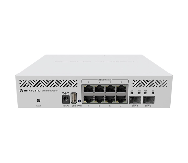 MikroTik CRS310‑8G+2S +IN 2.5GbE 10GbE Switch
