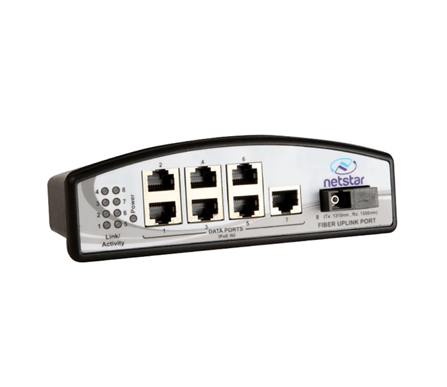 Netstar NS‑RP071F‑OD Reverse PoE Switch with Fiber Uplink - Image 3