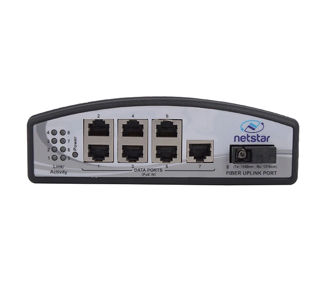 Netstar NS‑RP071F‑OD Reverse PoE Switch with Fiber Uplink