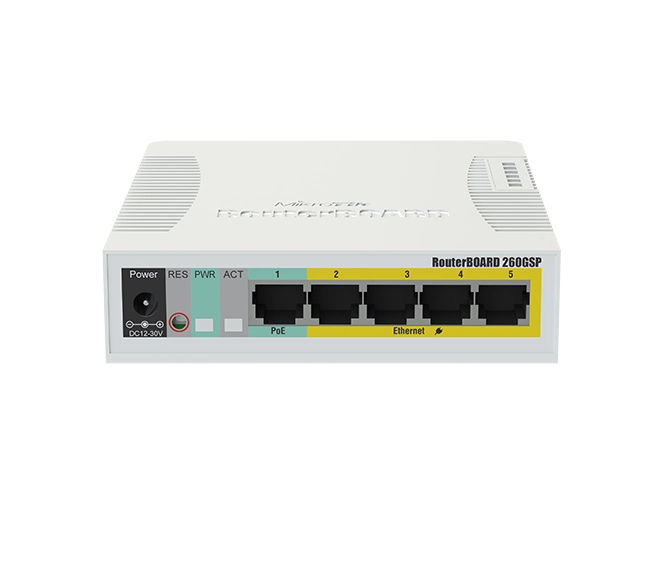 MikroTik CSS106-1G-4P-1S (RB260GSP) Smart PoE Switch