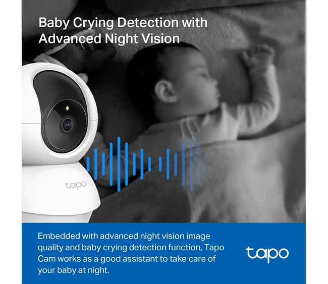 TP-Link Pan/Tilt Home Security Wi-Fi Camera - TL-TAPO C210 - Image 4