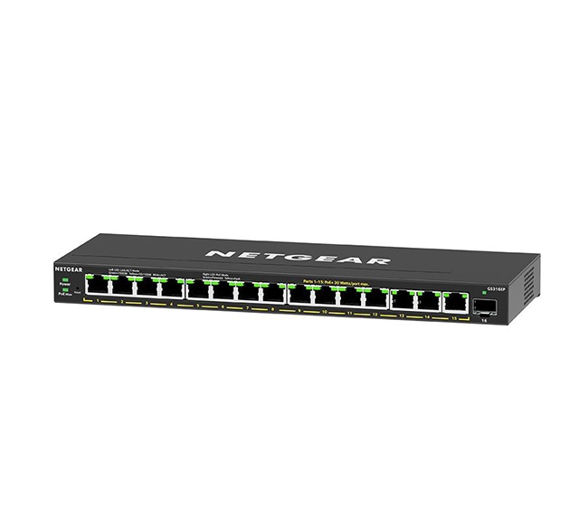 Netgear GS316EP-100UKS 16-Port Gigabit Plus Switch with PoE+