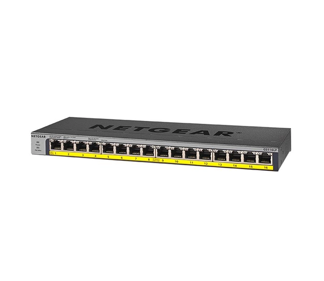 Netgear GS116LP-100EUS 16-Port PoE+ Gigabit Unmanaged Switch