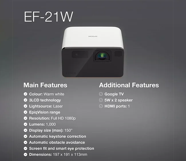 Epson EF-21W Smart Projector - Image 4