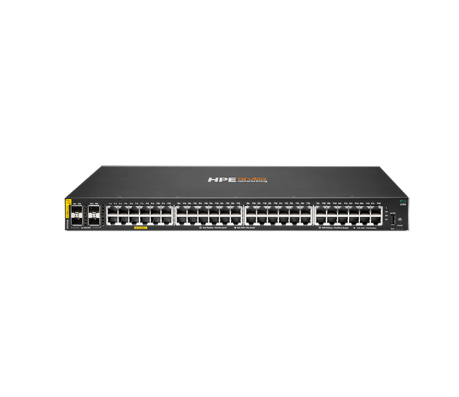 HPE Aruba Networking CX 6100 48G Class4 PoE 4SFP+ 370W Switch