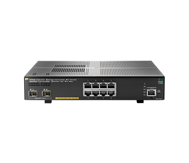 HPE Aruba Networking 2930F 8G PoE+ 2SFP+ Switch