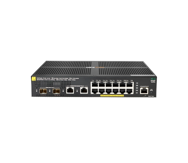 HPE Aruba Networking 2930F 12G PoE+ 2G/2SFP+ Switch