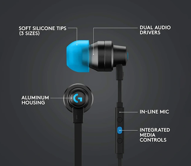 Logitech G333 Wired Gaming Earphones - Image 3