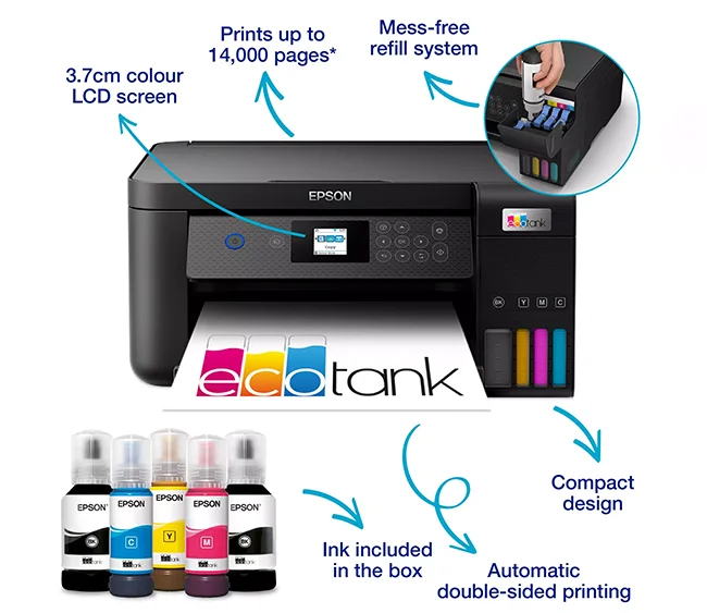 Epson EcoTank L4260 A4 Wi-Fi Duplex All-in-One Ink Tank Printer - Image 3
