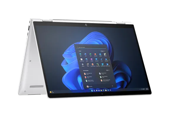 HP EliteBook x360 1040 G11 convertible laptop being used in tablet mode