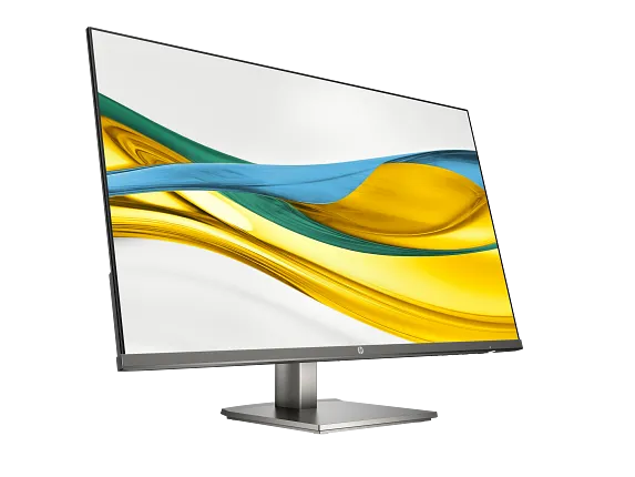HP Series 5 27 inch monitor in professional black showing tilt-adjustment range
