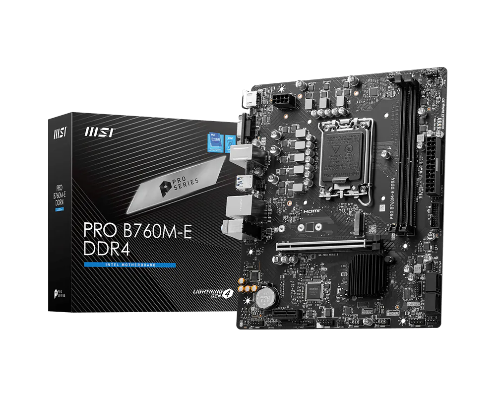 MSI PRO B760M-E DDR4 B760 Motherboard 911-7D48-061