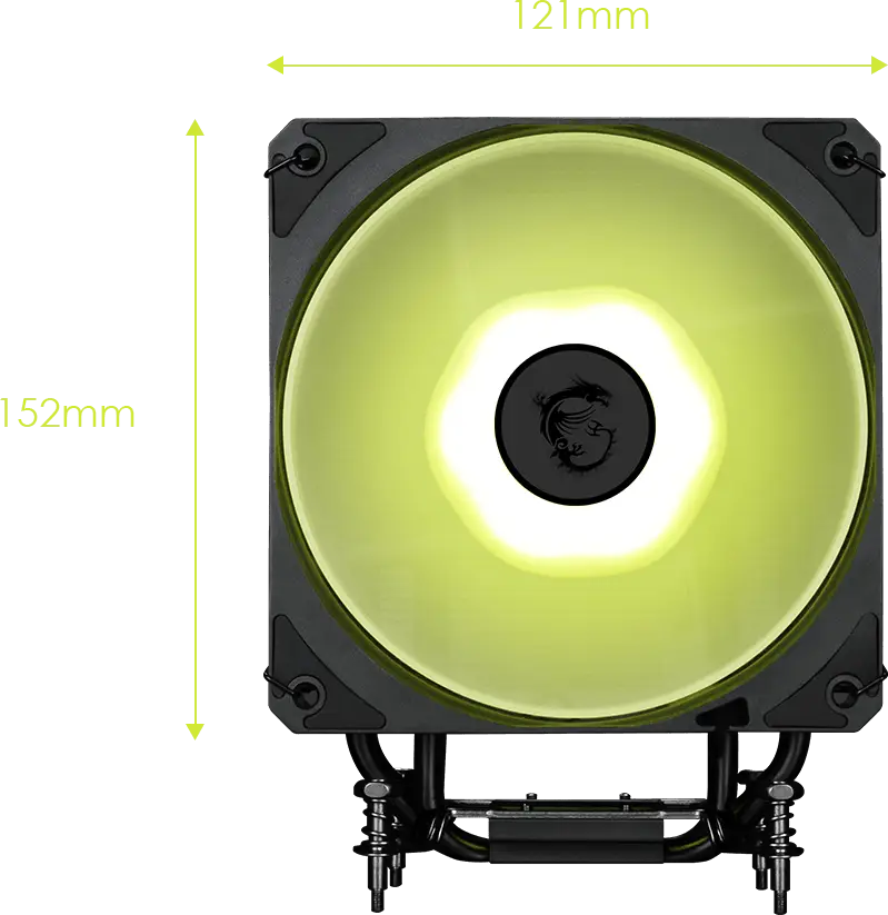 MSI MAG COREFROZR AA13 White Tower CPU Air Cooler 120mm ARGB - Image 4