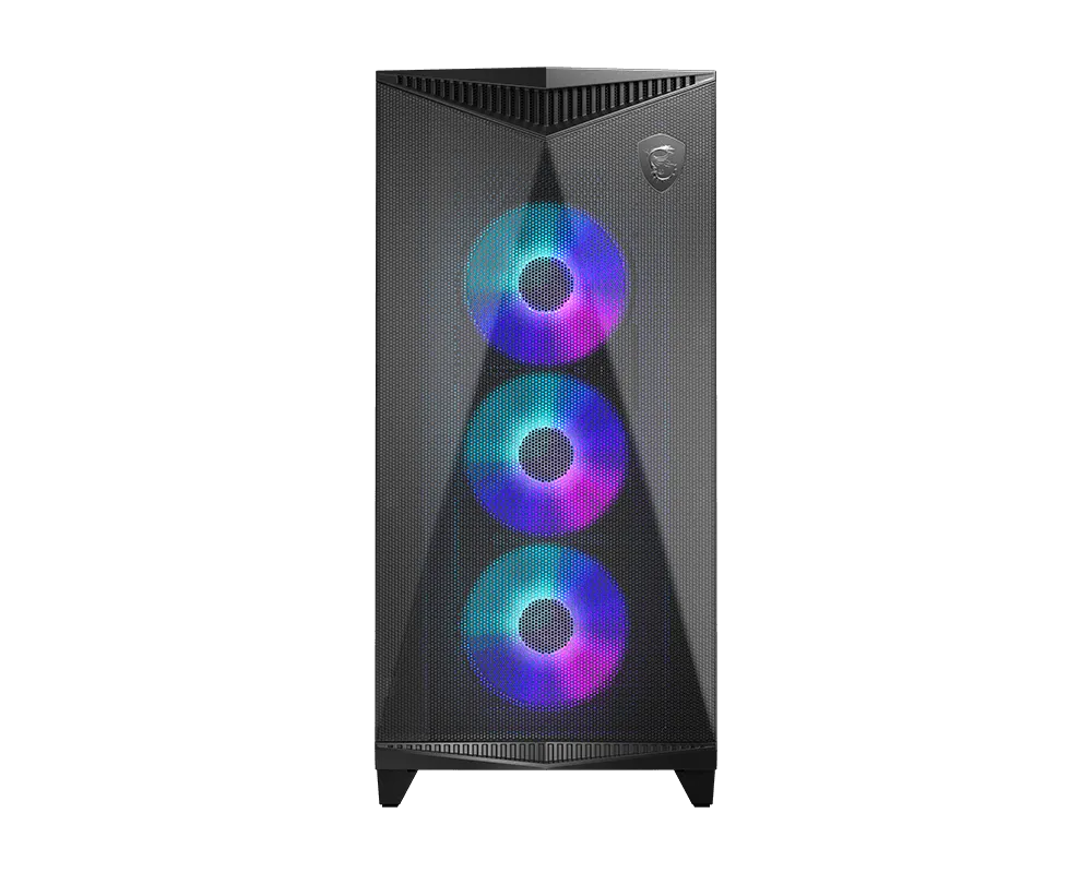 MSI MPG Gungnir 300R Airflow Mid-Tower Case Black 4 ARGB Fans